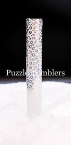 CLEAR (TRANSPARENT) LEOPARD GLITTER VINYL 12" x 5' ROLL