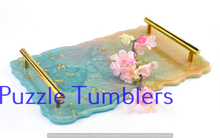Load image into Gallery viewer, NEW Serving Tray Mold Large 12&quot; + Choice of Gold Basket OR 2 Gold Handles